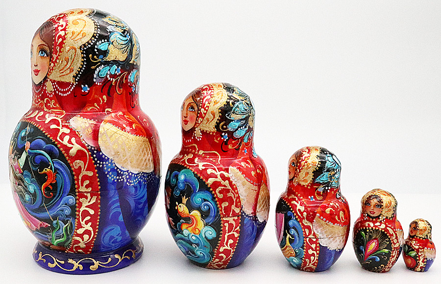 Frog Princess 5 Piece | Fine Art Matryoshka Nesting Doll