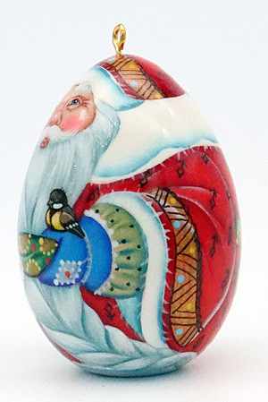 Snow Maiden Lacquered Egg Ornament