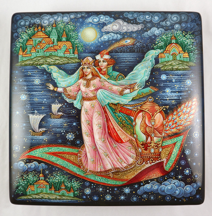 Snow Maiden and Her Forest Friends | Kholui Lacquer Box