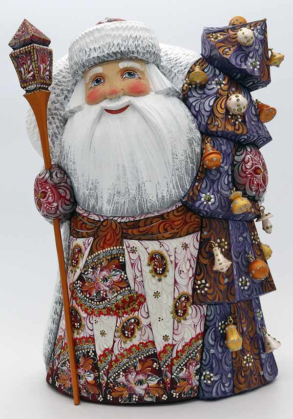Father Frost with Christmas Tree by Trifonova | Grandfather Frost