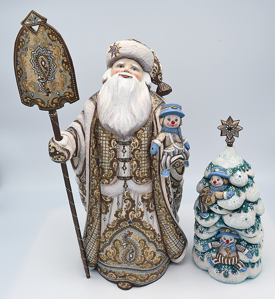 グ*ル様 ◆オークション◆ アンリ人形☆クリスマス・Santa With Rei Russian Santa With Teddy Bear | Grandfather Frost / Russian Santa