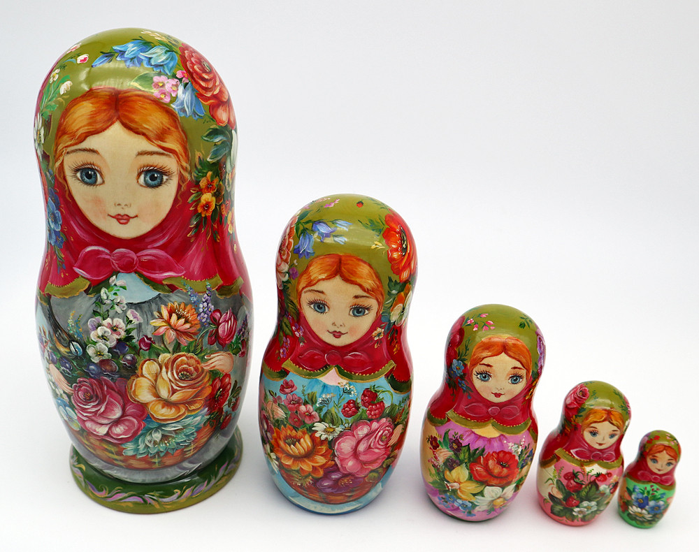 Berry Pickers. | Unique Museum Quality Matryoshka Doll