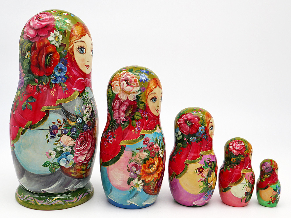 Berry Pickers. | Unique Museum Quality Matryoshka Doll