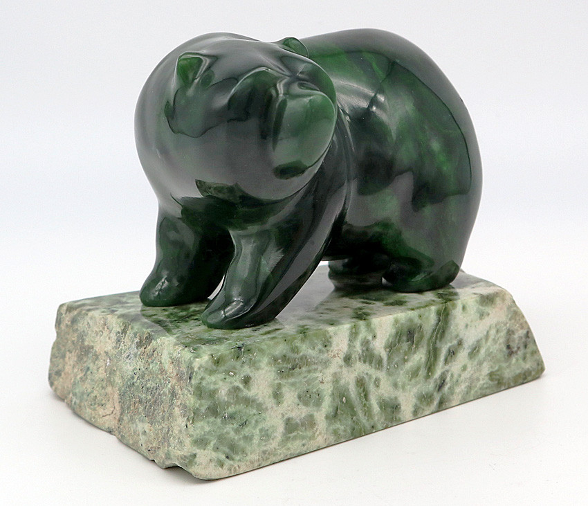 Carved Jade Dog Team