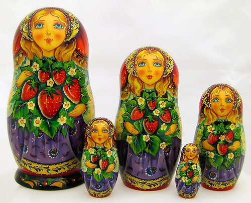 Strawberry Summer | Fine Art Matryoshka Nesting Doll