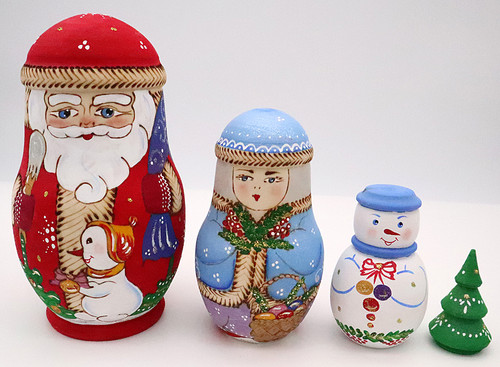 Happy Santa | Matryoshka / Nevalashka Doll