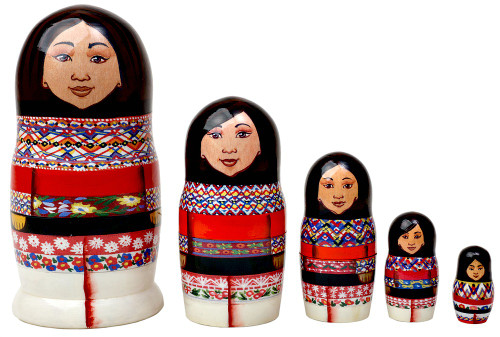 Inuit Eskimo Women Doll | Alaska Theme Matryoshka Nesting Doll