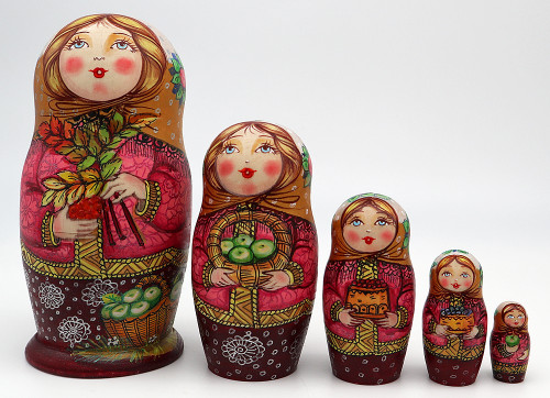 Ashberry Girl | Fine Art Matryoshka Nesting Doll