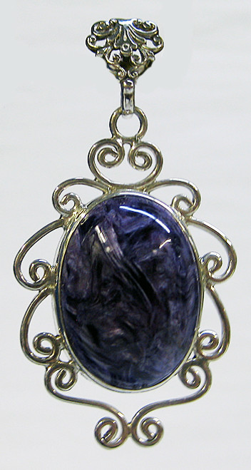 Charoite Siver Pendant "Maria" ll