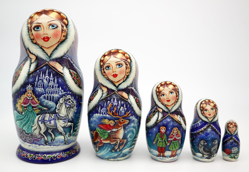 Snow Maiden by Nasonova - SOLD | Unique Museum Quality Matryoshka Doll