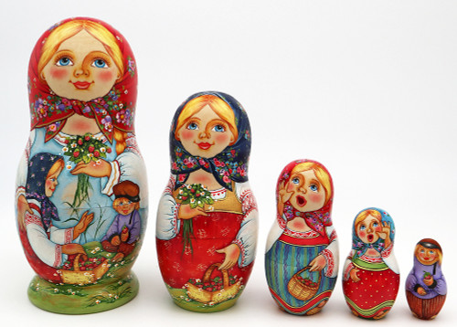 Berry Pickers Matryoshka | Unique Museum Quality Matryoshka Doll