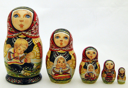 Berry Pickers - Small | Fine Art Matryoshka Nesting Doll