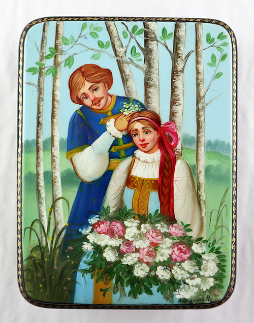 At the Market Place/Yarmarka | Fedoskino Lacquer Box