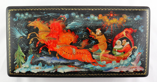 Winter Troika by Frolov | Palekh Lacquer Box