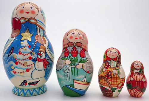 Littlest Matryoshka - Book & 6 Nest Doll