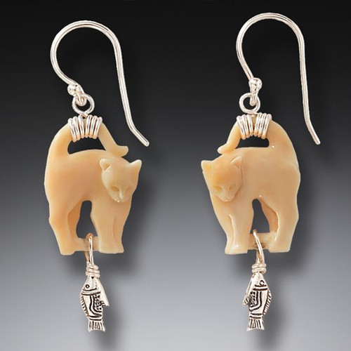 Cat's Meow Earrings - Ancient Ivory