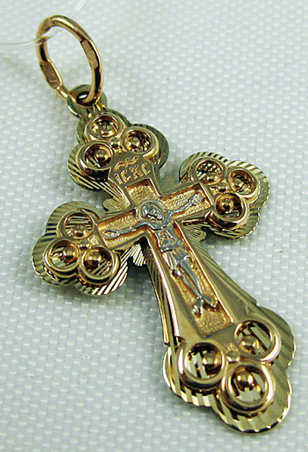 14KT Gold Orthodox Cross