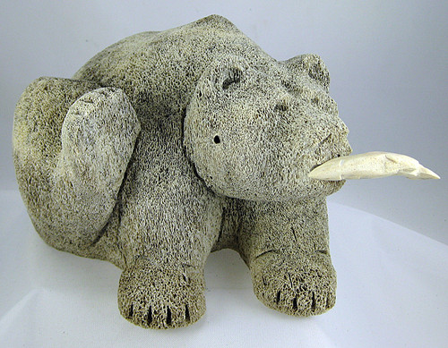 Grizzly by Ron Ekemo | Whalebone / Walrus Jawbone Carving