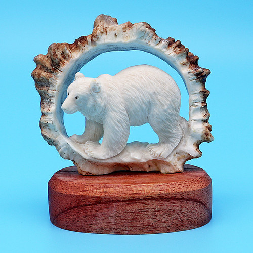Moose Antler Bear | Bone and Antler Carvings