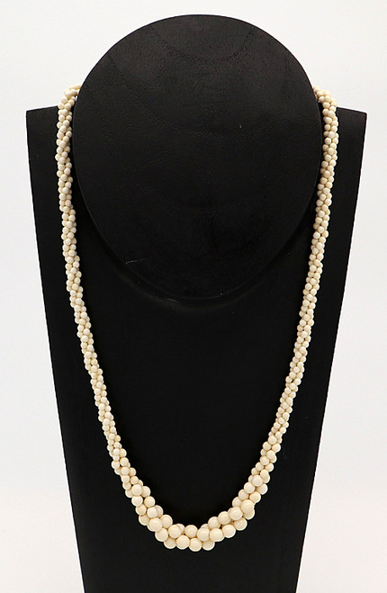 Graduated Mammoth Ivory Necklace - Twisted