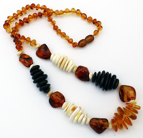 Multicolor Amber Necklace | Baltic Amber