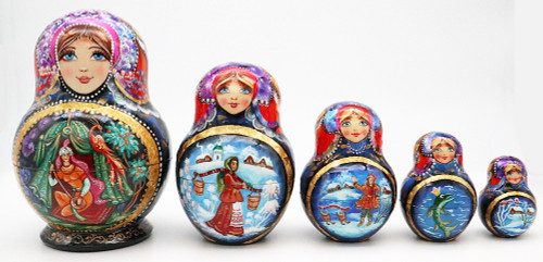 Magic Russian Fairy Tales Matryoshka| Fine Art Matryoshka Nesting Doll