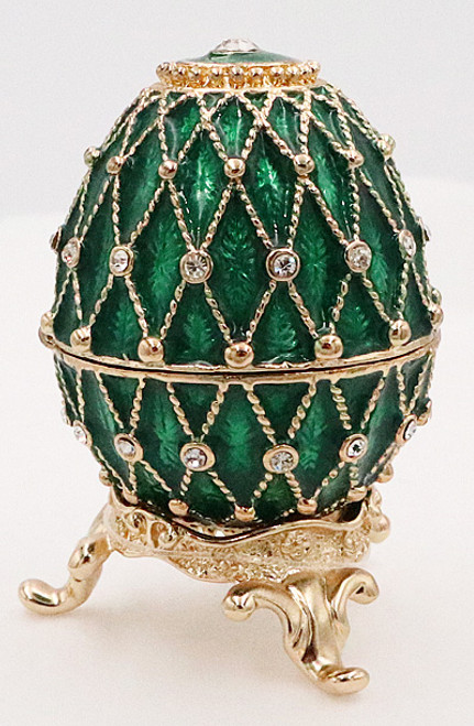 Small Egg "Net" - Green | Faberge Style Egg