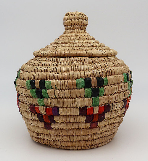 Native American Yupik Basket - Hand Woven Basket  