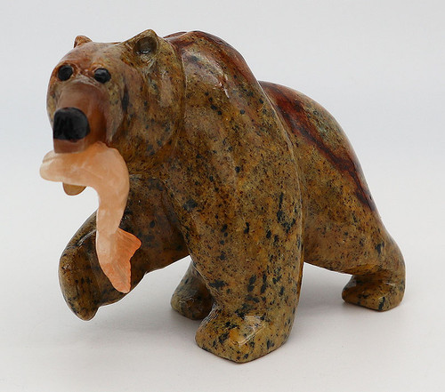 Small Soapstone Bear  | Bronze and Soapstone