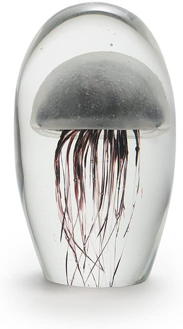 Hand Blown Glass Jellyfish, Black