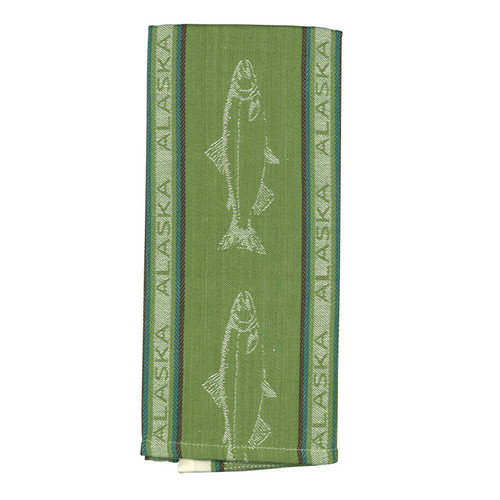 Woven Jacquard Salmon Kitchen Towel