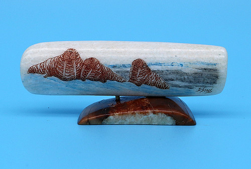 Walruses by Dennis Sims | Scrimshaw