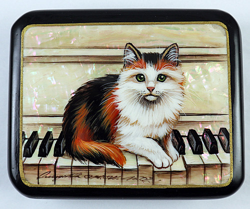 Kitten | Fedoskino Lacquer Box