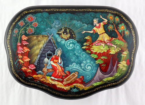 Tale of a Fisherman and a Golden Fish | Kholui Lacquer Box