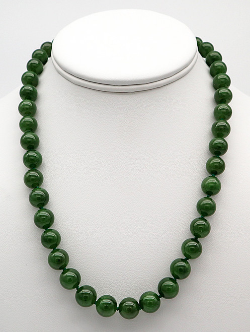 Green Jade Bead Necklace