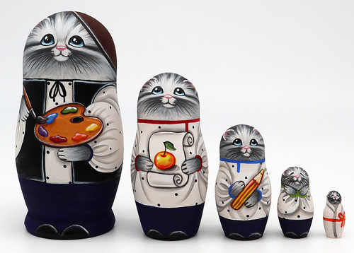 Cats - Artists | Fine Art Matryoshka Nesting Doll