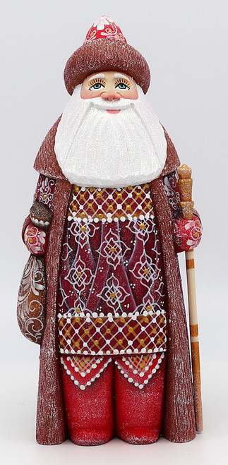 Traveller Santa - Burgundy and Red Coat | Grandfather Frost / Russian Santa Claus
