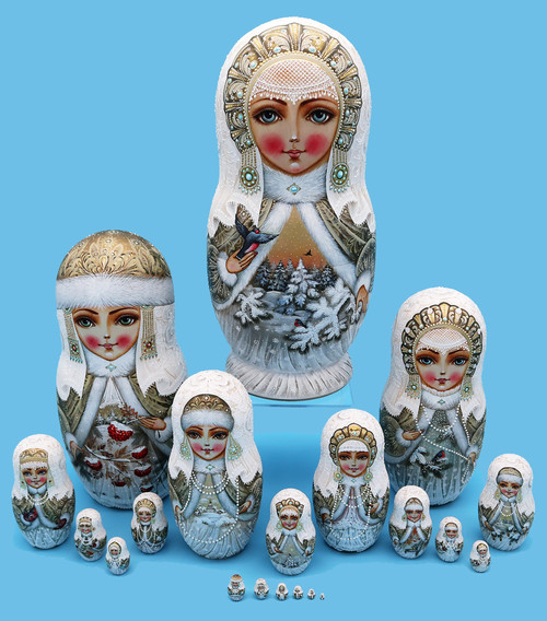 Snegurochka by Tatiana Rolina | Unique Museum Quality Matryoshka Doll - SOLD