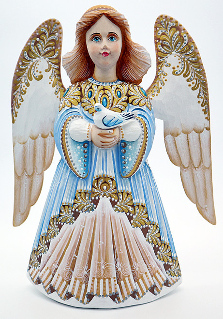 Winter Angel with Horn by Elena Shiryaeva