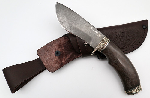 Russian Bulat Knife - "Ezhik" - Black Hornbeam