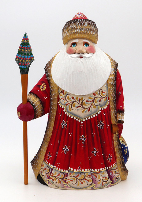 Classic Walking Santa - Red Cloak | Grandfather Frost / Russian