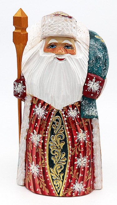 Classic Walking Santa - Red Cloak | Grandfather Frost / Russian