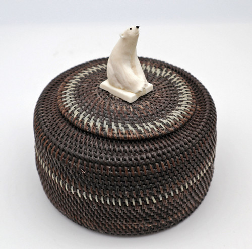 Baleen Basket by Marilyn Hank Otton - Polar Bear