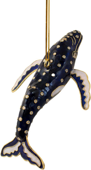 Handmade Cloisonne Humpback Whale Hanging Ornament