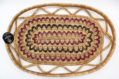 Traditional Yupik Hand Woven Tray by Elaine Moses