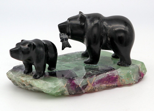 Mama Bear with a Cub | Bone and Antler Carvings