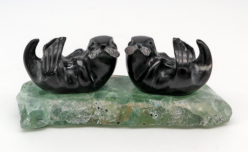 Sea Otters Family | Bone and Antler Carvings