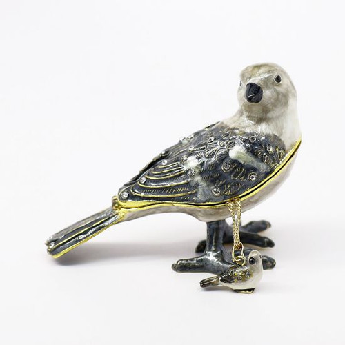 Mimi the Mockingbird | Bejeweled Enamel Boxes
