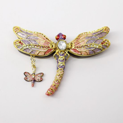 Beautiful Dragonfly | Bejeweled Enamel Boxes