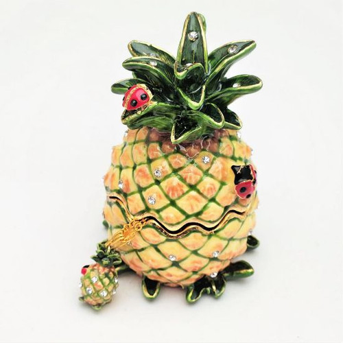 Lucky Pineapple   | Bejeweled Enamel Boxes